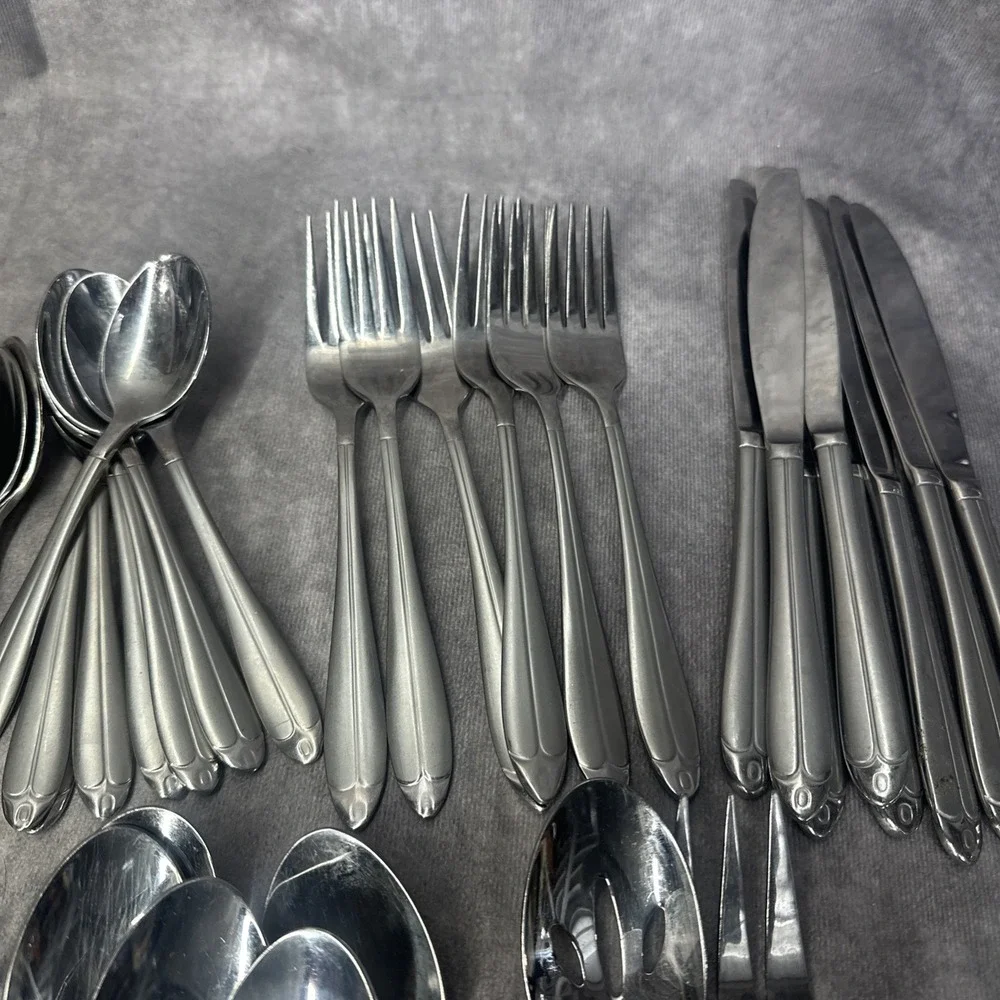 Oneida Pasadena Flatware 43 Piece Set Forks Spoons Serving Knife